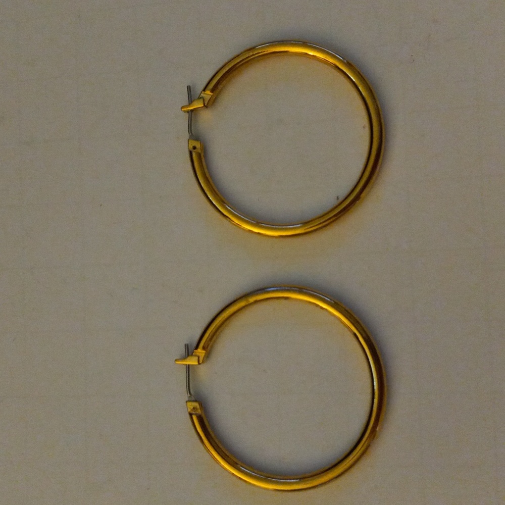 Pair of Gold Plated Hoop Earrings.
